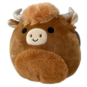 Wilfred Squishmallows KellyToy Small 8 Inch Plush Brown Bull Stuffed Animal